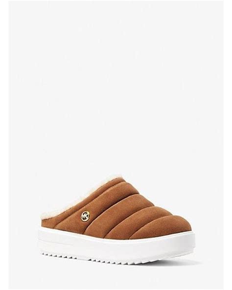 michael kors emmett quilted|Emmett Quilted Suede Sneaker Mule .